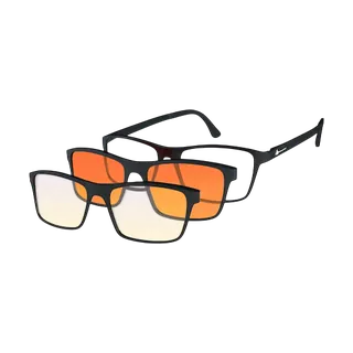 DefenderShield Versa Blue Light Blocking Glasses – 2 in 1 Clip On Lenses