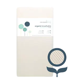 Naturepedic 252 Coil 2-Stage Infant & Toddler Mattress with Protector Pad