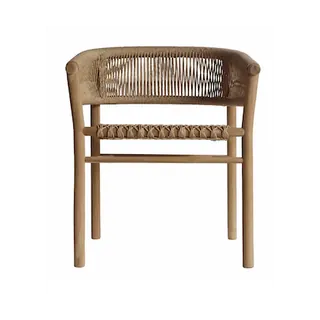 Healthier Homes Outdoor Woven Teak Dining Chair
