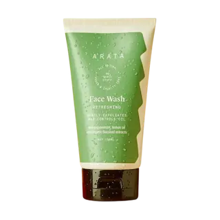 Arata Refreshing Face Wash With Ayurvedic Lemon Oil, Peppermint & Organic Flaxseed