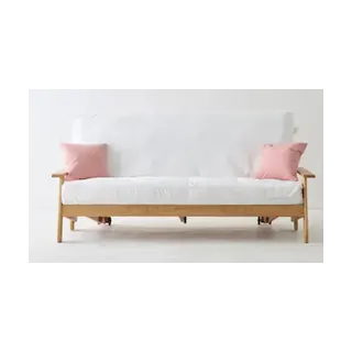 The Futon Shop Scandia Outdoor Futon Frame Cherry with Natural Teak Oil Finish
