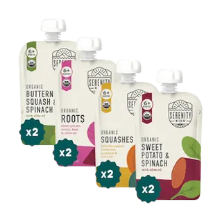 Serenity Kids Organic Veggie Puree Baby Food Pouches