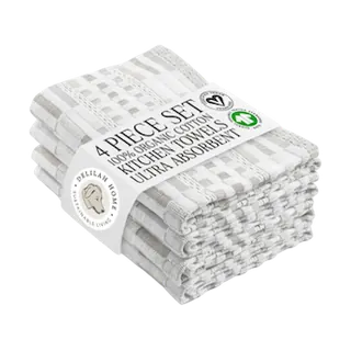 Delilah Home 100% Organic Cotton Kitchen Towels