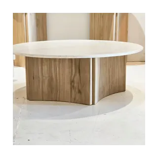 Healthier Homes Sandstone + Teak Coffee Table