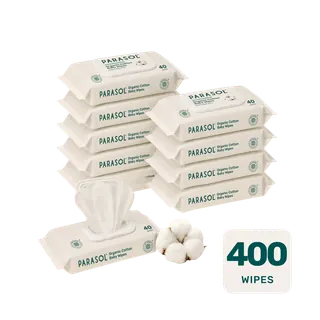 Parasol 100% Organic Cotton Baby Wipes